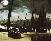 Edouard Manet Moonlight over the Port of Boulogne oil painting artist